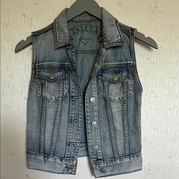 Talula Light Blue Denim Vest - Picture 1 of 9